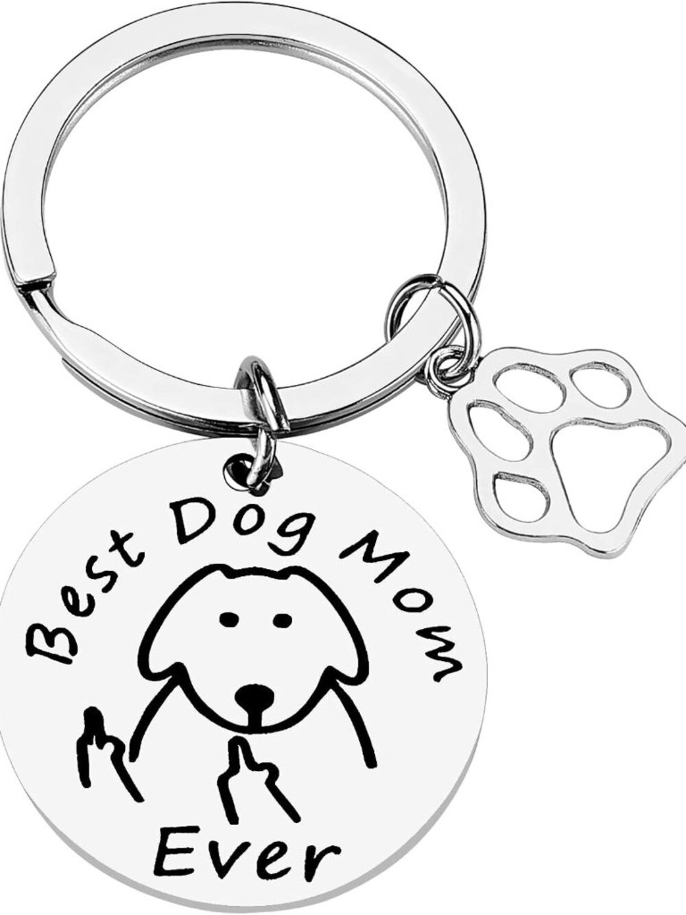 Dog Mom Keychain Cat Mom Keychain Funny Mum Gift Keyring for Women Birthday Moth